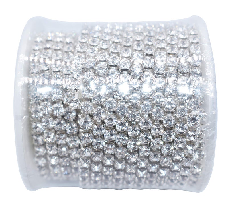 KAOYOO 10 Yards 2MM Crystal Rhinestone Close Chain Trim for Sewing Crafts,DIY Decoration - Image 3